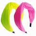 hodooly 2 Pieces Knotted Headbands Fluorescent Turban Hairband Wide Hair Hoops for Women and Girls Hair Accessories