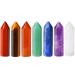 XIANNVXI 7 Pcs Healing Crystals Stones Set Crystal Wand Bulk Chakra Gemstones Hexagonal Pointed Palm Reiki Crystal Stones for Energy Meditation Balancing Therapy Multicolour-7