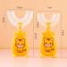 Liquid Silicone Soft Bristle Brush Head Standing Infant Toothbrush Convenient Baby Toothbrush Safe Use Silicone 360 Degree U-shaped Baby Tooth Brush for Daily Use Yellow Large Large Yellow - Buy Online on GoSupps.com