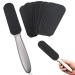 1PC cornea file + 10pcs sandpaper set double -sided footfish pedicure tool coarse and fine side for corneal remover and dead skin (25 x 4.5cm)