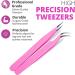 Tsolay Eyelash Tweezers Set - 4 Pack Stainless Steel Precision Tools for Lash Extensions - Pink Curved & Straight Tip - Buy Online on GoSupps.com
