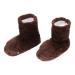 Electrically heated shoes keep warm washable USB heating shoes heated foot boots comfortable soft adjustable temperature for women men (brown)