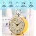 Tenock Retro Alarm Clock - Silent Loud for Deep Sleepers Night Light & Snooze Battery Operated Radiation-Free Yellow - Ideal for Bedroom & Living Room - Buy Online on GoSupps.com