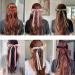 SALOCY Ribbon Hair Bows 4 PCS for Women & Girls | Tassel Ribbon Bowknot Hair Clips in Pink+Beige | Satin Hair Design Accessories - Buy Online on GoSupps.com