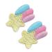 hgnxa 1pc/1pair Rainbow Star Shape Hairpin for Sweet Girls Cute Sweet Style Hair Barrettes Embroidery Aesthetics Hair Clip A pair