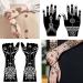 20 Large Henna Tattoo Stencils - Indian Arabian Temporary Body Paint Kit for Women | Arm & Hand Templates with Tattoo Stickers - Buy Online on GoSupps.com