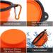 Slson Foldable Pet Bowl - Portable Travel Bowl for Dogs & Cats (350ml) with Carabiner Water & Food Bowls in Orange & Pink - Buy Online on GoSupps.com