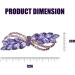 Rhinestone Crystal Hair Clips for Women Girl Purple Hair Barrettes Snap-On Hair Pins Leafy Elegant French Clasp Automatic Clamp Hair Accessories for Fine Medium Thick Hair - Buy Online on GoSupps.com