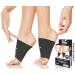 Physix Gear Sport compression stockings for foot vault support alternative to gel insole soles plantar fasciitis rail flat sole orthopedic shoes (1 pair black s) s |5 "-8" Arch Circumference Schwarz - (1 pair)