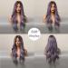 YUSHU Long Purple Ombre Wig 26 Inch - Heat Resistant Synthetic Wavy Colored Wig for Women - Perfect for Daily Wear, Parties, and Cosplay - Buy Online on GoSupps.com