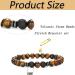 Karjiaja 3 PCS Tigers Eye Bracelet - Natural Stone Chakra Crystal Beads Agate Gemstones for Women - Healing Positivity, Anxiety Relief, Yoga Reiki - Elastic - Buy Online on GoSupps.com