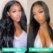 SOKU 18 Body Wave Synthetic Lace Front Wig Dark Brown - Pre Plucked T Part with Baby Hair, HD Transparent Lace - Women's Natural Wave Wigs - Buy Online on GoSupps.com