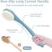 Long Handle Body Brush Back Scrubber for Exfoliation - Turquoise Nylon - Buy Online on GoSupps.com