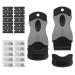 Flintronic 2 pieces of scratches ceramic hobs with 20 stainless steel & plastic blades scraper kitchen scraper set Gadom Ceranfeld scratch herd glass schaber stoves for hob oven glass ceramic #2 short 2 pieces