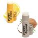 Poppy & Pout Jumbo Lip Balm 2 Pack All Natural Lip Balms & Moisturizers Hydrates with Beeswax Vitamin E Organic Coconut Island Coconut & Lemon Bloom