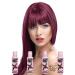 Crazy Color Semi-Permanent Hair Color Cream 4 Bottles of Burgundy 100 ml Burgundy 100 ml (Pack of 1)