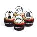 24 PRECUT Police Edible Cupcake Toppers - Policeman Policewoman Premium Thickness SWEETENED VANILLA - wafer card disc cake decorations
