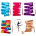 Ceqiny 5pcs Dance Ribbons with Wand 2 Meters Rhythmic Gymnastic Ribbon Rainbow Streamers Dance Streamer Rhythm Sticks Art Ribbon Perfect for Talent Shows Kids Art Dance Baton Twirling, Assorted Color