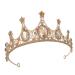 Beatifufu Crown Bridal Hair Accessories Wedding Hair Accessories Rhinestone Hair Accessories 15X15CM Golden