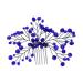 Beatifufu Bridal Wedding Comb Hair Insert Comb Bridal Hair Accessories Wedding Hair Comb Bridal Side Combs Women Hair Combs Blue Zircon Hair Comb Bride Wedding Headdress Bridal Headpieces