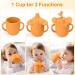 Silicone Straw Sippy Cup for Toddlers | Spill-Proof with Handles | 7oz Orange | Ages 6+ Months | The First Years Training Cup - Buy Online on GoSupps.com