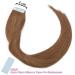 Elailite Invisible Tape Extensions - 20PCs Remy Real Human Hair 30cm 40g #06 Light Brown - Smooth Natural Look for Flawless Hair - Buy Online on GoSupps.com