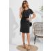 Sosolism 4 in 1 Maternity Nursing Dress - Short Sleeve, Black, Side Drawstring Top - Women's Breastfeeding Apparel - Buy Online on GoSupps.com