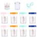 Omevett 8 Pcs Contact Lens Cleaning Case Contact Lenses Barrel Case Contact Lens Washer Cleaner Contact Lens Case Manual Rotation Contact Lens Cleaning Container for Eyes Care