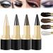 Ayky Long Wear Gel Eyeliner, Natural Black Eyeliner Cream Waterproof, Smokey Eyeshadow Palette Stick Smudge Proof, Liquid Eyeliner Pencil, for Daily or Party Looks (4 Color)