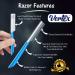 Beard Mustache Straight Razor for Men - Stainless Steel Trimmer and Shaper Tool with Angled Blade for Precise Edging and Grooming - Buy Online on GoSupps.com