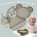 Chomp Suction Plate Baby Weaning Set with Toddler Cutlery, Suction Bowl & Cup - Sage Green | Silicone Bib Tableware for Baby Feeding - Buy Online on GoSupps.com