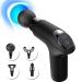 Massage gun percussion muscle massage gun for athletes super soft portable electrical sports deep tissue massage device handheld with 4 massage heads LCD touchscreen (black -12 speeds) black - 12 speeds