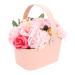 Beaupretty Box Portable Flower Basket Soap Flower Bouquet Floral Body Soap Artificial Flowers Soap Basket Wedding Decoration Artificial Forever Flowers Bride Plastic Leaf Bath Soap Rose