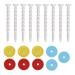 Adjustable driver-T pieces 9-pack adjustable unbreakable low-friction multi-colored plastic-T pieces for improved stability and durability