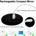Kilobey LED Lighted Travel Makeup Mirror 1x/10x Compact Magnifying Mirror - Portable Folding Pocket Mirror for Purse - Handheld 2-Sided Mini Mirror - Round Black, 1 Pack - Buy Online on GoSupps.com