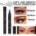 Go Ho Black Waterproof Wing Stamp Eyeliner 2 PCS - Cat Eye Winged Eyeliner Stamp for Left & Right Wing - Smudge-proof & Long-Lasting - 10MM Super Slim Felt Tip - Buy Online on GoSupps.com