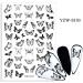 1 Sheet Women Stylish Decals DIY Nail Art Decoration Butterfly-shape Nail Sticker Slider Manicure Tool(YZW-S107) - Buy Online on GoSupps.com