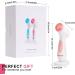Electric Facial Cleansing Brush - 3 in 1 Waterproof Rechargeable Scrubber for All Skin Types - Exfoliating & Cleansing with 3 Brush Heads (Pink - Buy Online on GoSupps.com