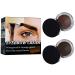 2PCS Eyebrow Pomade Waterproof Eyebrow Cream Brow Pomade Waterproof Smudge Proof Sweat Proof Long Lasting Natural Eyebrow Makeup for All Brow Shapes Dark Brown & Taupe