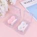 Exceart Decorative Lens Container - Cute 2-Piece Travel Kit for Contacts | White & Pink Mini Storage Box - Buy Online on GoSupps.com