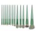 13-Piece Green Reusable Portable Cosmetic Makeup Brushes Set - Professional Quality - Buy Online on GoSupps.com