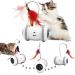 Nueplay Interactive Cat Toys for Indoor Cats, Automatic Cat Toys with LED Light,Smart Electric Cat Toys with 2 Feathers, Pet Exercise Toys, Robotic Cat Toys with 2 Modes USB Charging, Moving Cat Toys