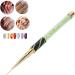 DIY Nail Art: Manicure Liner Pen with Cover Nail Rhinestone Picker and Dotting Pen for Nail Art Decoration (Green stripes (long pull cord)) - Buy Online on GoSupps.com