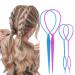 Vrose Flosi Topsy Tail Hair Tool - Ponytail Maker French Braid Loop and Hair Styling Gift For Women Who Have Everything 'pink' 'blue'