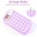 30 Holes Nail Drill Holder with Removable Cleaning Brush - 2 in 1 Storage Box for Nail Art Drill Bits & Organizers - Dust Collector Violet - Buy Online on GoSupps.com