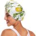 Watercolor Yellow Lemons Hair Towel 2 Pack - Super Absorbent Quick Dry Hair Turbans for Women & Girls - Buy Online on GoSupps.com