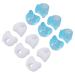 Gel Toe Separators ANGGREK 6 Pairs Silicone Toe Separators Relief Bunion Pain Toes Corrector Stretcher Pad Blue White Can Guarantee To Work Well No Matter What Shoes You Wear