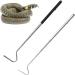Tranquilique 2Pcs Extensible Stainless Steel Snake Hook Retractable Reptile Hook Catcher Controlling Moving Hook Stick for Catching Handling Small Snake(2/pcs black+silver size:7.20-26.42inch) 7.20-26.42inch 2/Pcs black+silver - Buy Online on GoSupps.com