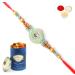 Ghasitaram Gifts Rakhi for Brother Rakhis Online - 8469 Premium Rakhi with 100 GMS of Dryfruits Mix Can