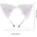 Lurrose Cat Fox Faux Fur Ears Headband Fluffy Animal Ears Headband Fox Ear Hairband Party Masquerade Headdress for Women White - Buy Online on GoSupps.com